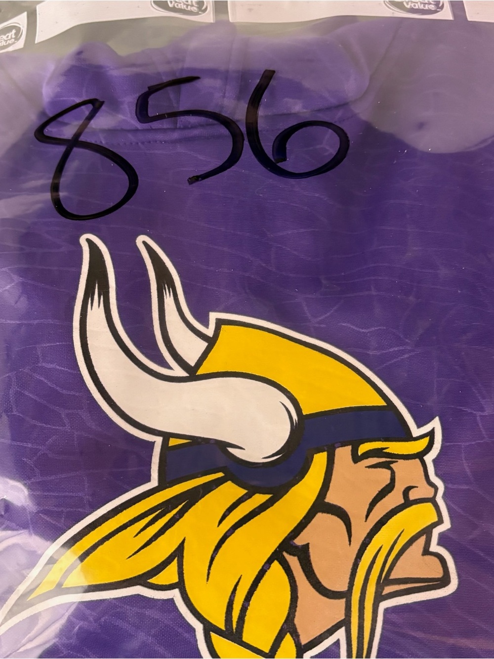 NFL Minnesota Vikings Hoodie Youth Large Pullover Purple Sweatshirt (856 - Picture 10 of 10